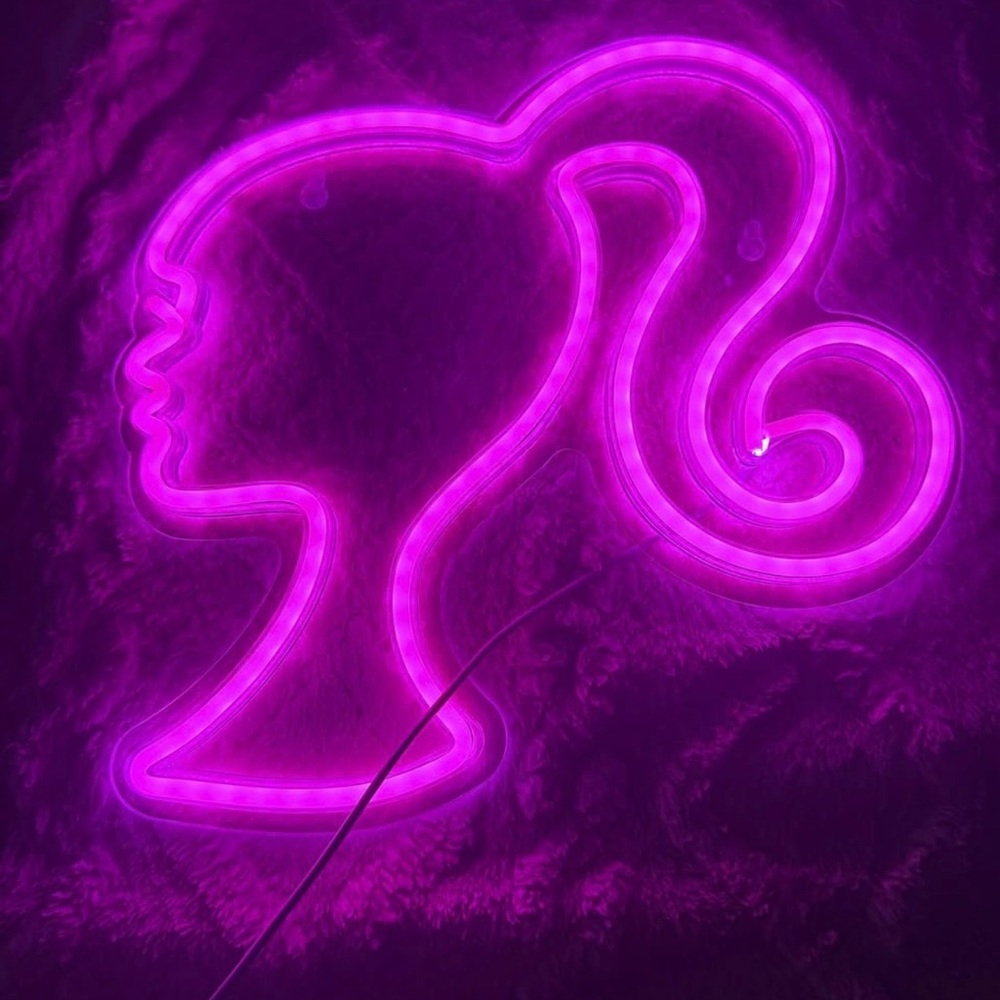 Pink LED Neon Girl Profile Accent Light - Unbranded